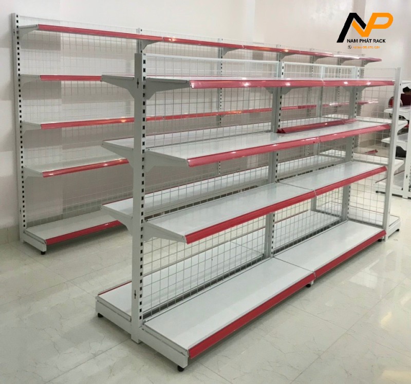 Kệ đôi siêu thị đỏ Kệ đôi siêu thị đỏ