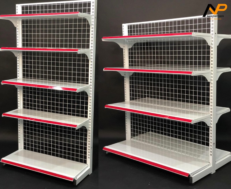 Kệ đôi và kệ đơn siêu thị Kệ đôi và kệ đơn siêu thị