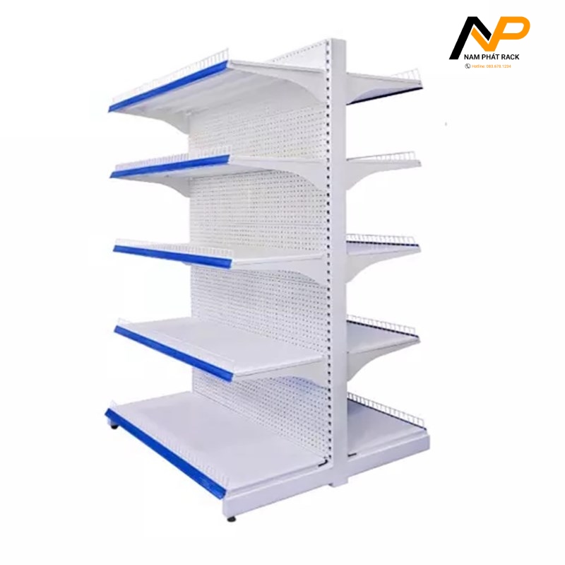 Kệ siêu thị 4 tầng xanh