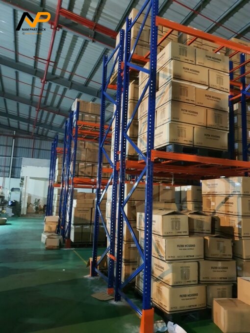 Kệ chứa hàng hạng nặng xanh cam