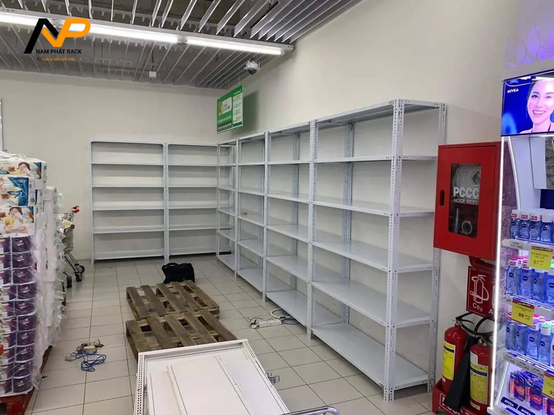 Kệ sắt V lỗ 6 tầng chữ L