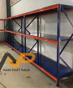 kệ trung tải 3 tầng xanh cam