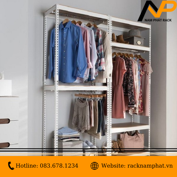 kệ sắt v lỗ 4 tầng để quần áo kệ sắt v lỗ 4 tầng để quần áo