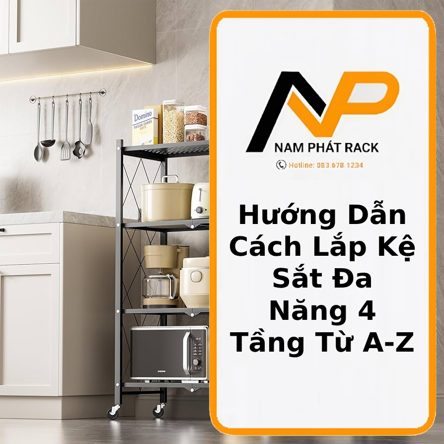 Hướng Dẫn Cách Lắp Kệ Sắt Đa Năng 4 Tầng Từ A-Z