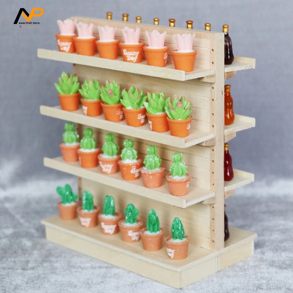 Kệ siêu thị mini mẫu chứa cây Kệ siêu thị mini mẫu chứa cây