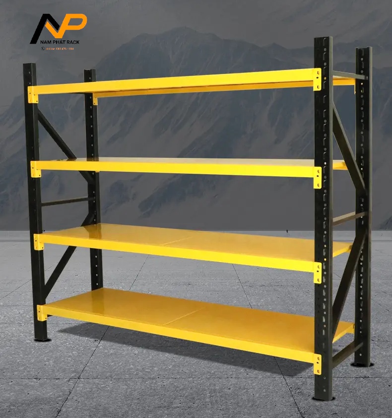 kệ sắt đa năng 4 tầng warehouse vàng