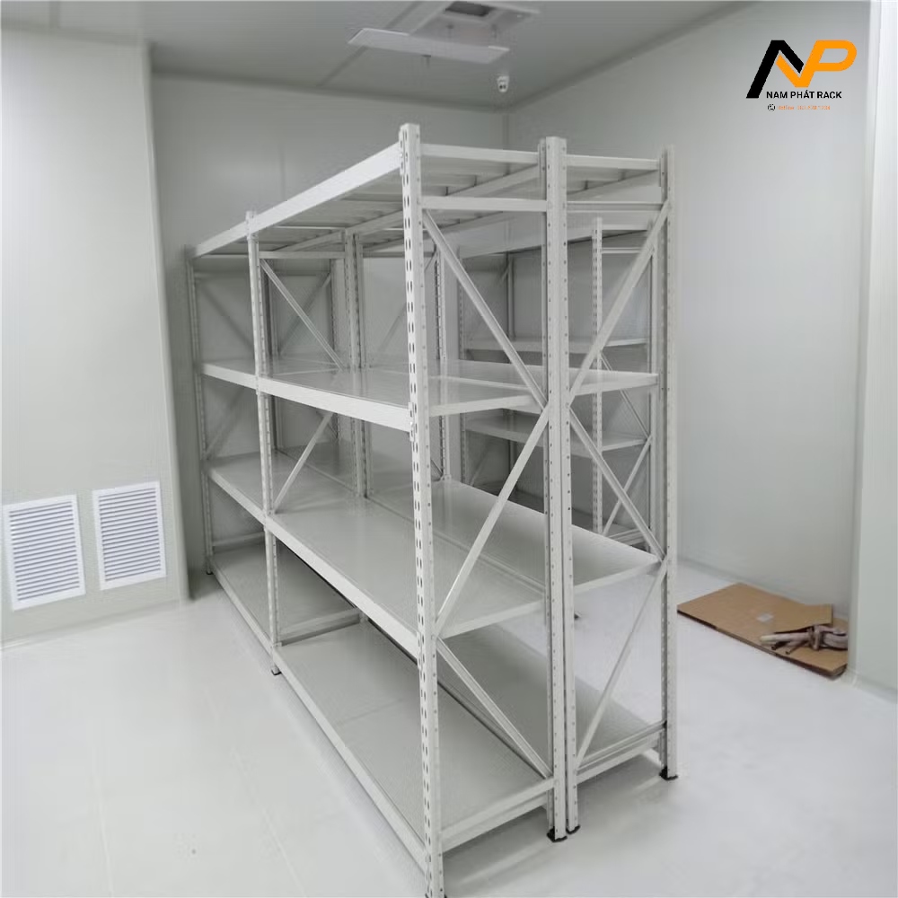 lắp ráp kệ trung tải 3 tầng