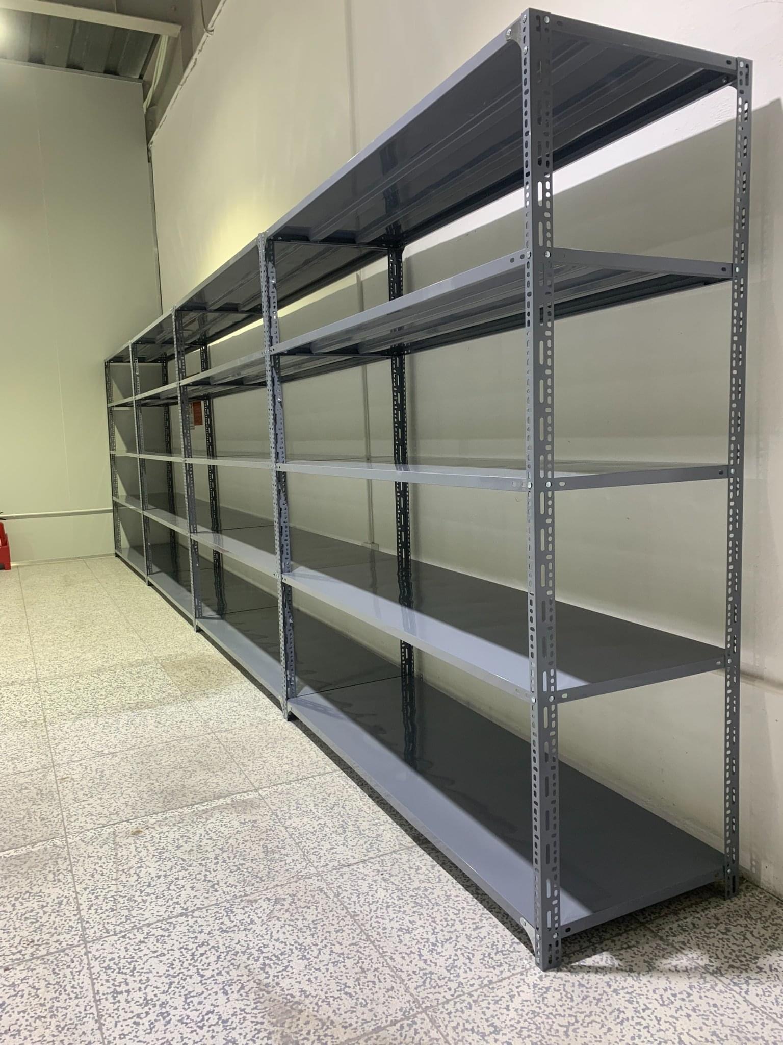 Kệ sắt v lỗ: dài 1m - 1.2m - 1.5m x rộng 0.3m - 0.4m - 0.5m - 0.6m x 3,4,5,6 tầng